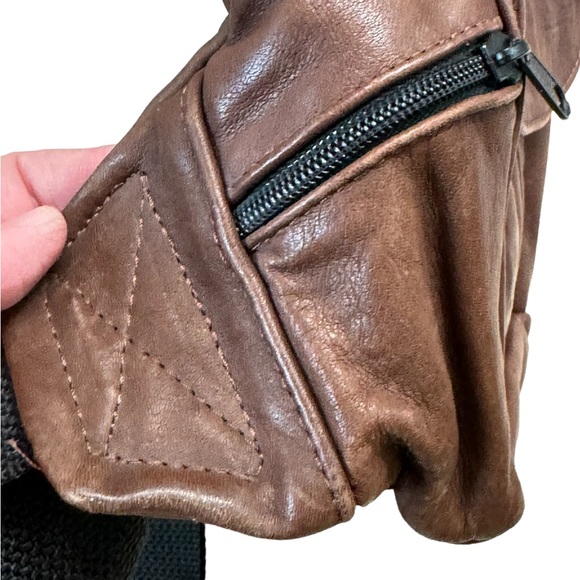 Vintage High End Brown Leather Dominis Pello Hip Pack Fanny Pack MINTY Rare Bag - Picture 5 of 9